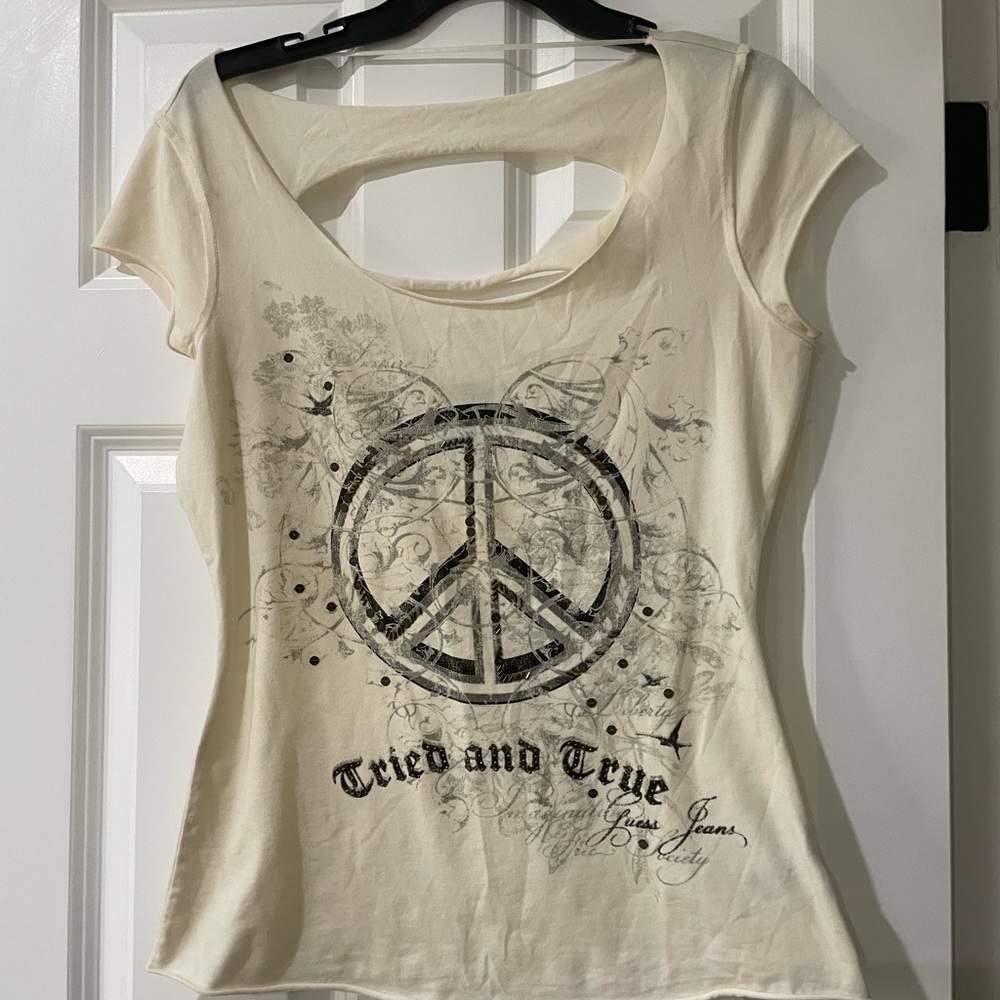 Vintage Guess Cutout graphic Top